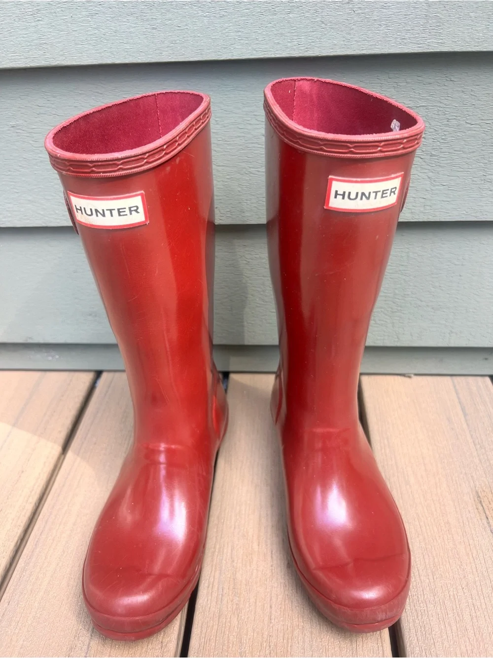 Hunter Kids Red Rain Boots Size 3